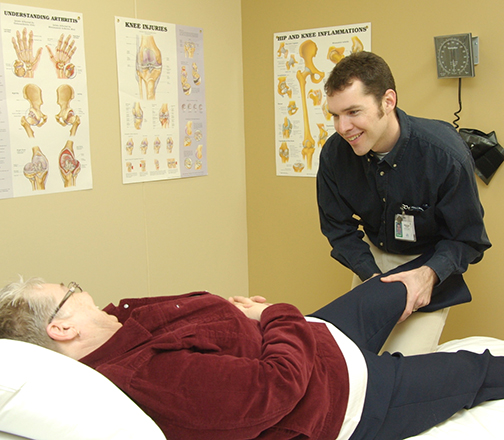 Advanced Phyiotherapist Practitioner assessing a patient
